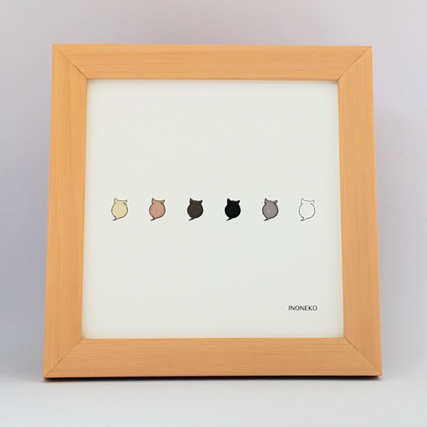 10cmフレームイラスト 仔猫玉 単色