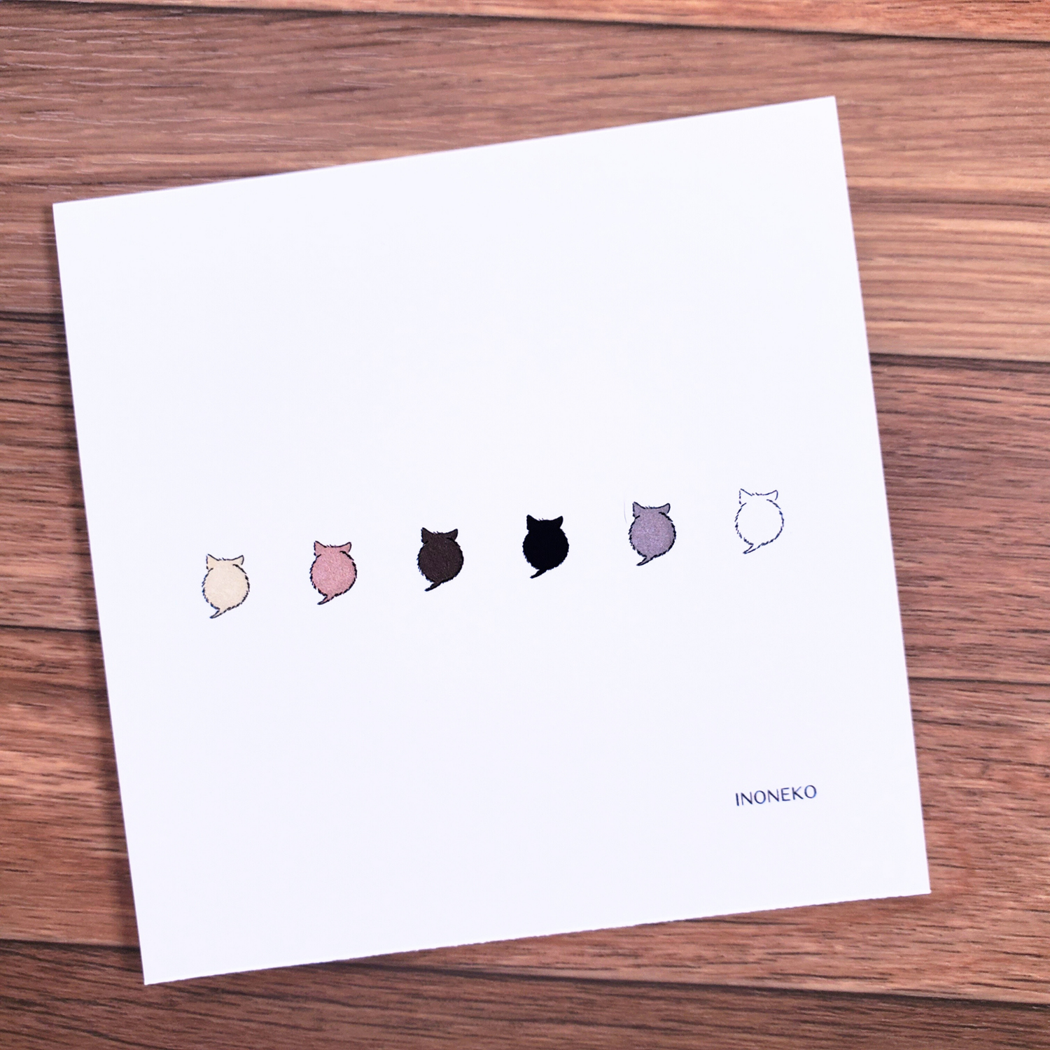 10cmフレームイラスト 仔猫玉 単色