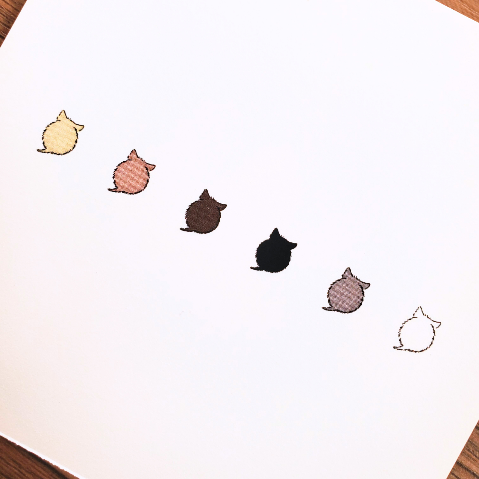 10cmフレームイラスト 仔猫玉 単色