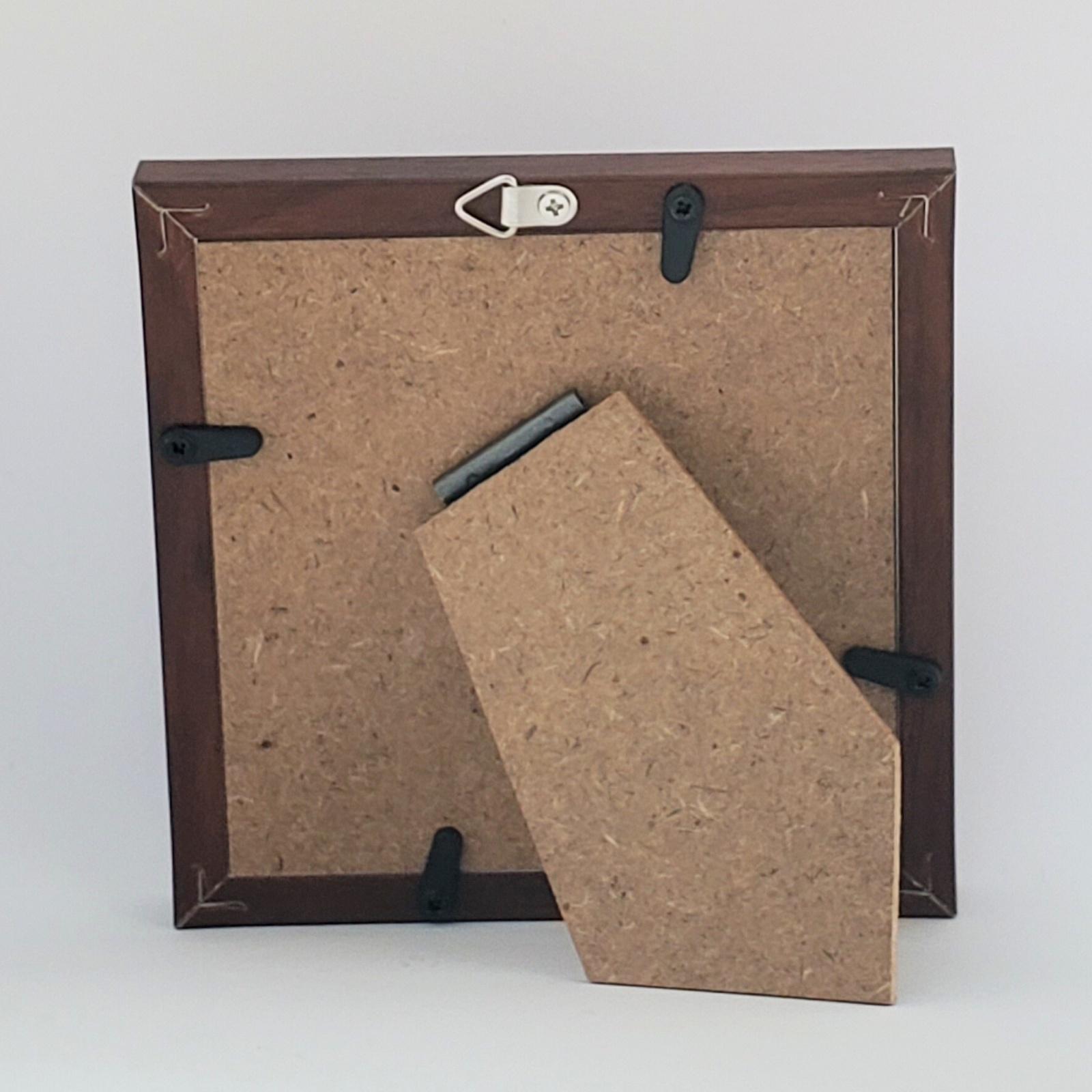 10cmフレームイラスト コーヒー豆袋と黒猫