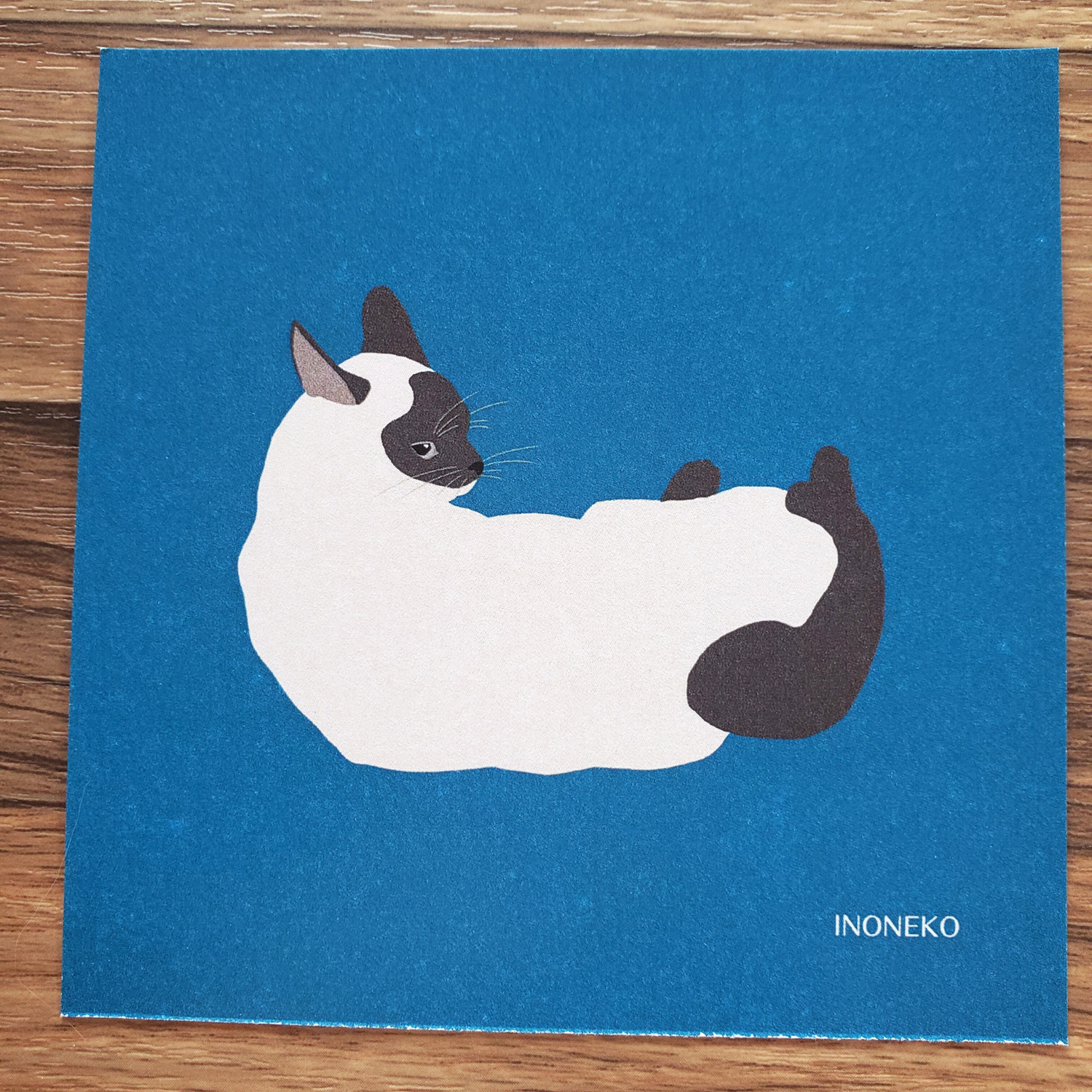 10cmフレームイラスト 見返りシャム猫