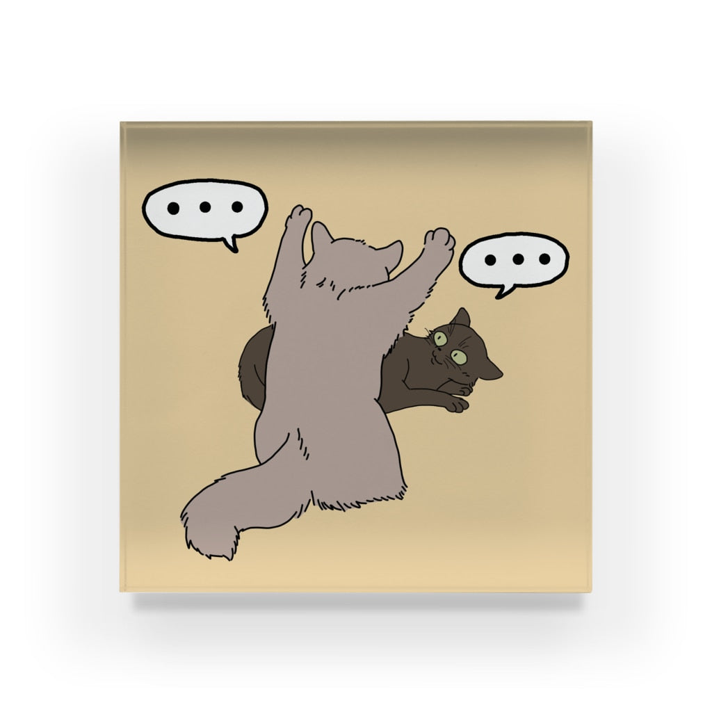 アクリルブロック 強そうなポーズしてみたのに。