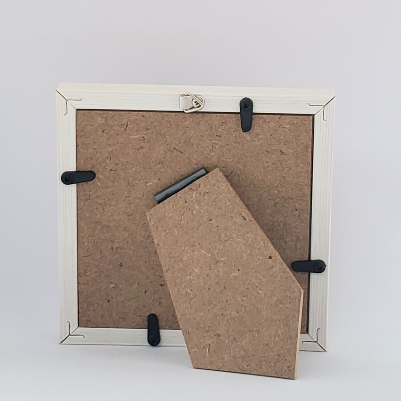 10cmフレームイラスト ミモザと黒猫 ホワイト