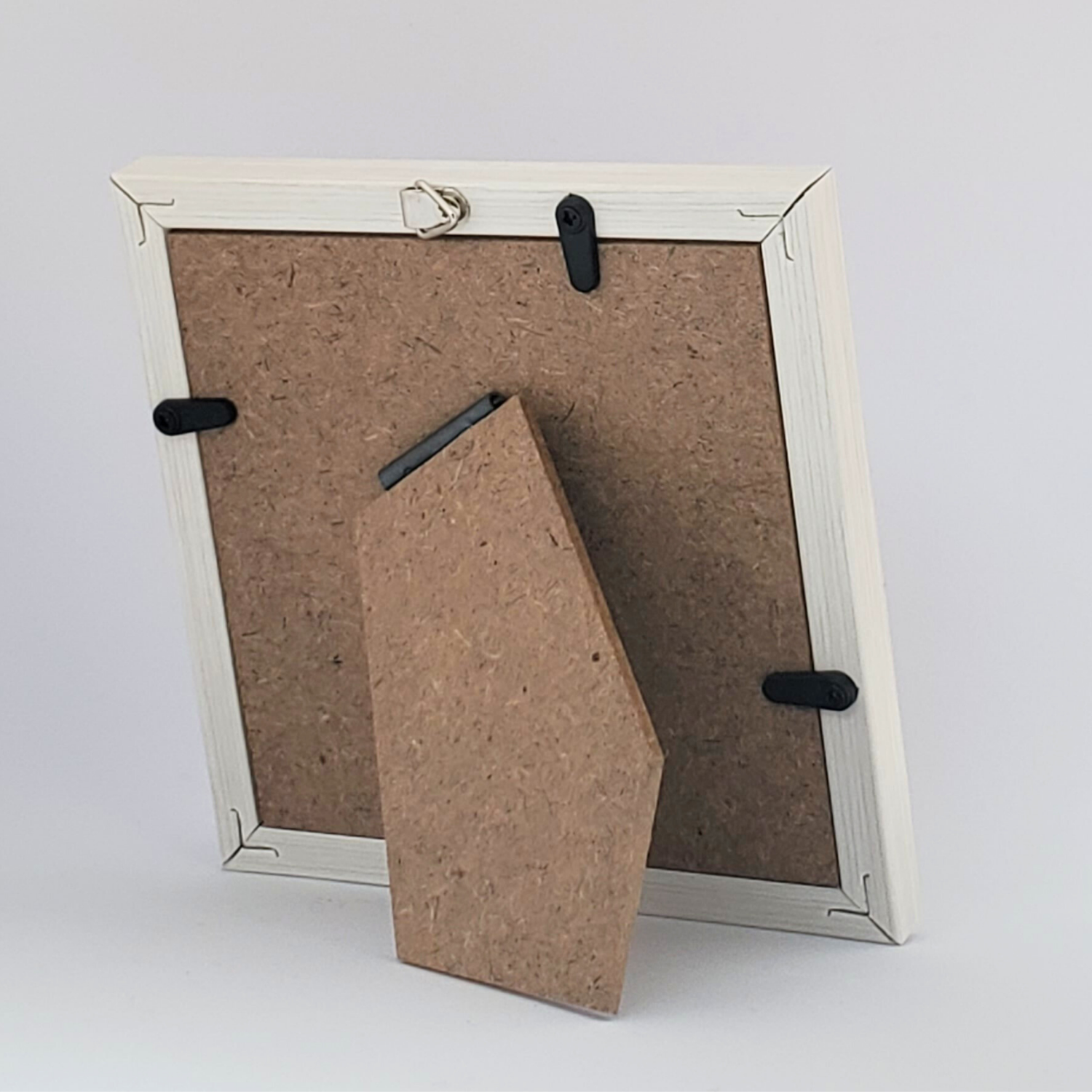 10cmフレームイラスト ミモザと黒猫 ホワイト