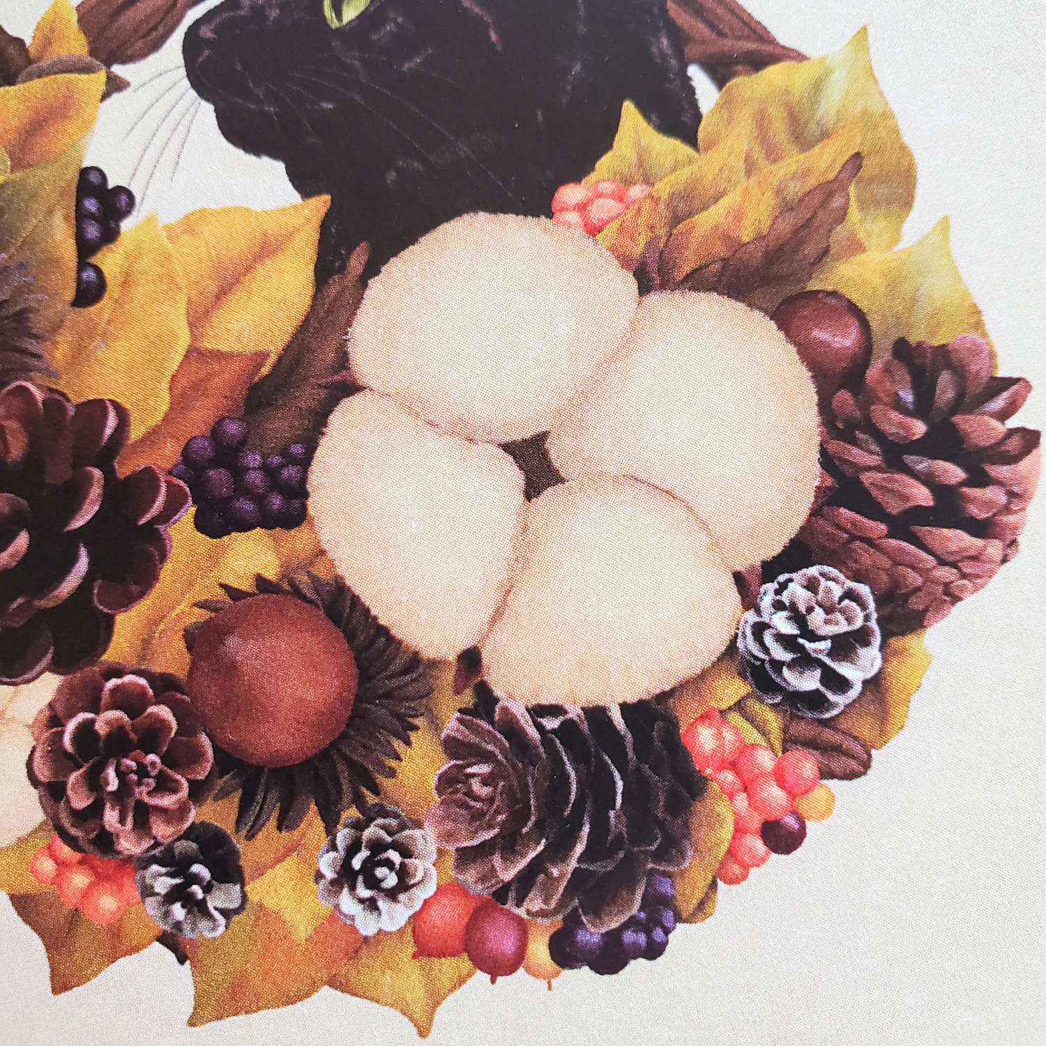 10cmフレームイラスト 実りの秋と黒猫