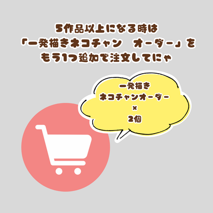 一発描きネコチャン　オーダー専用　オプション　フレーム追加